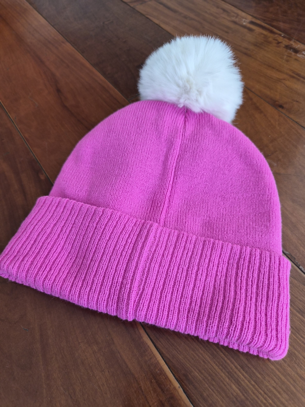 Barbie Girls Hot Pink Knit Beanie Pom Hat & Gloves Set - Picture 6 of 12